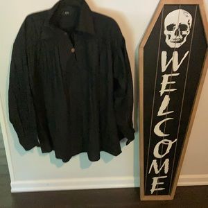 Men’s Large, Black Cotton Ren Faire/Goth Shirt